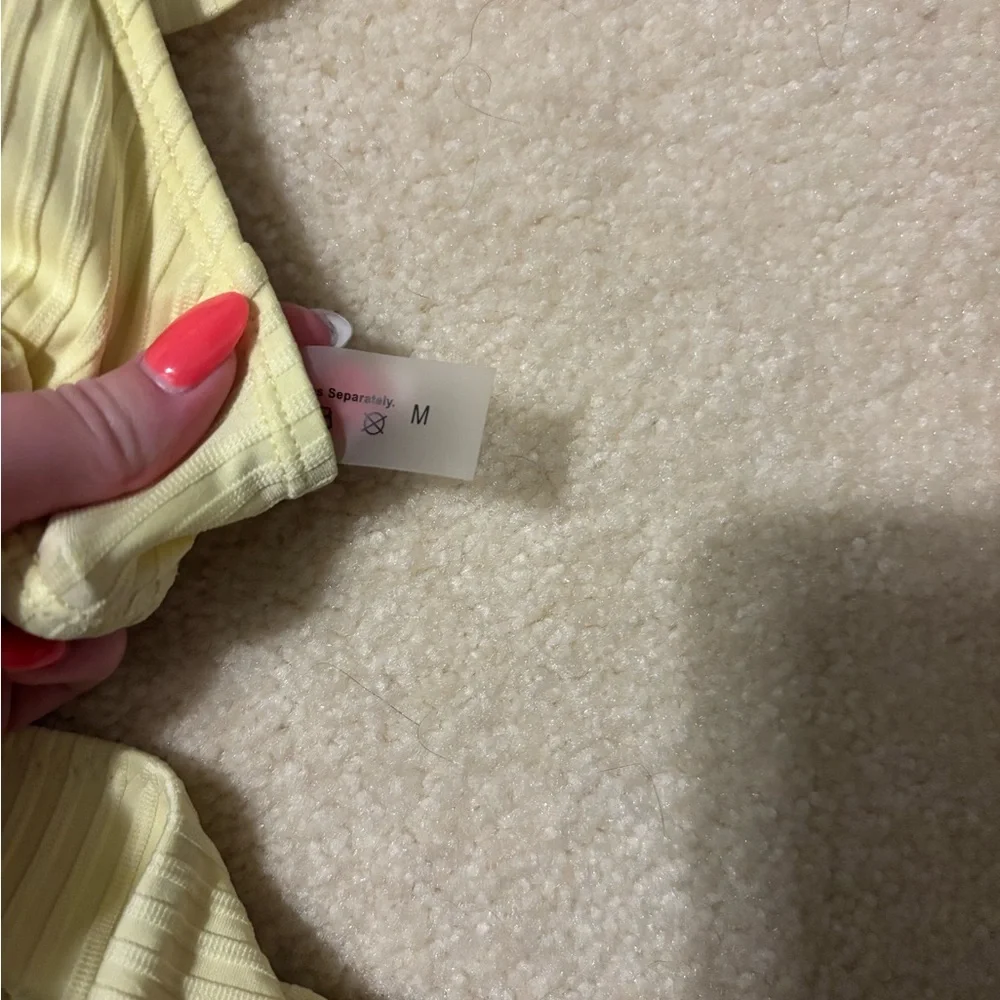 Yellow Ribbed Bikini Set - Picture 4 of 4